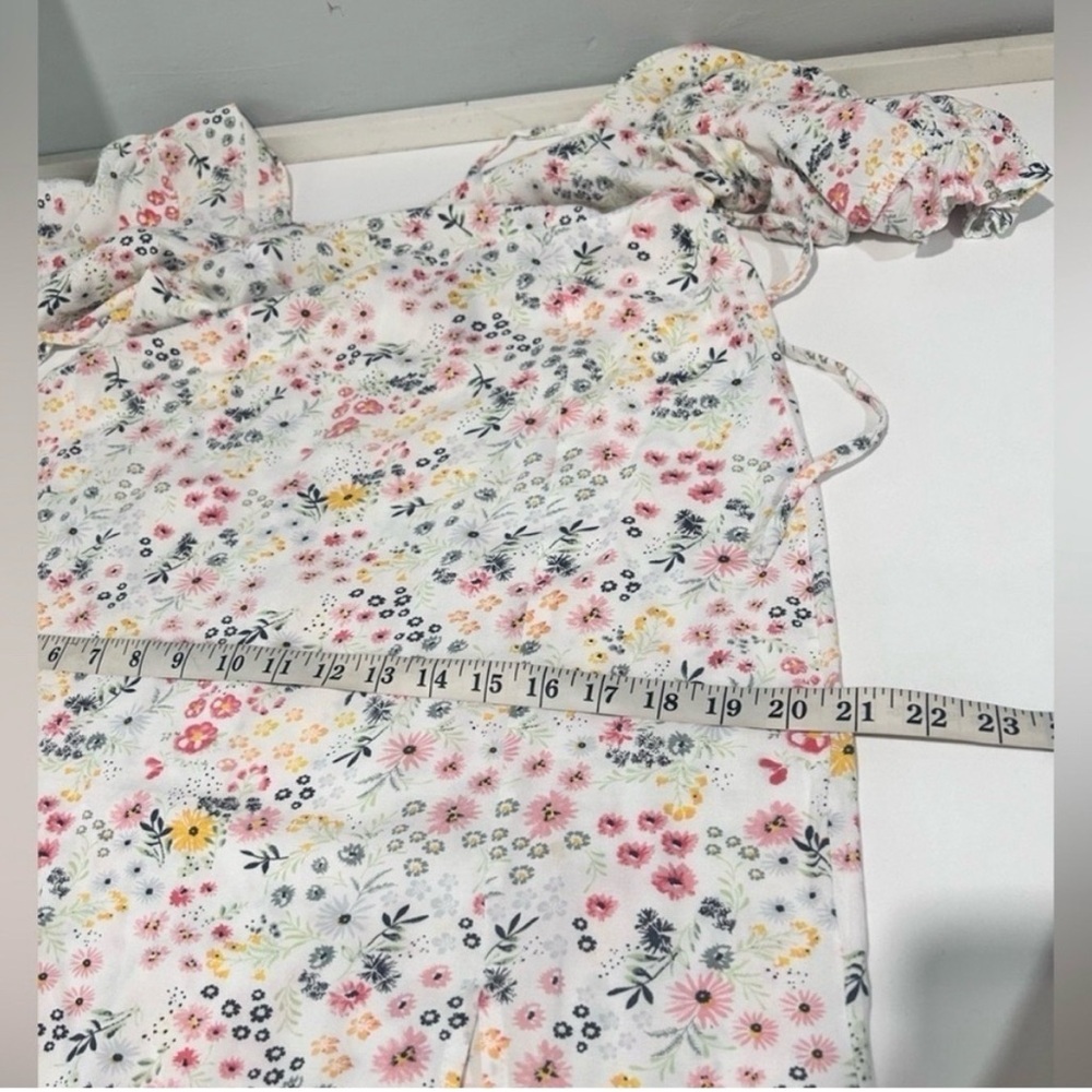 Influence Square-Neck Floral Midi Dress with Puff Sleeves - Picture 14 of 16
